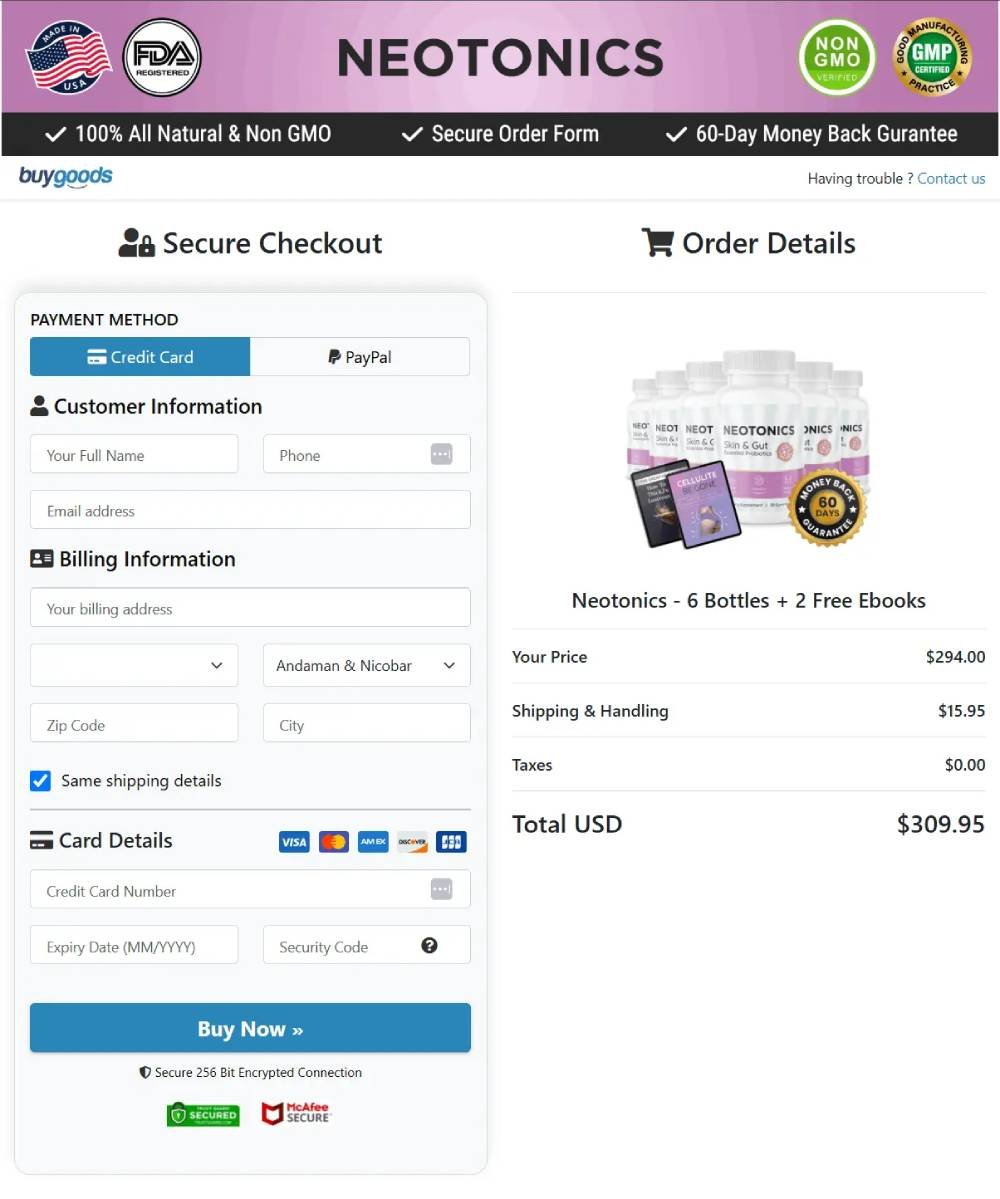 Neotonics-order-payment-secure-safe
